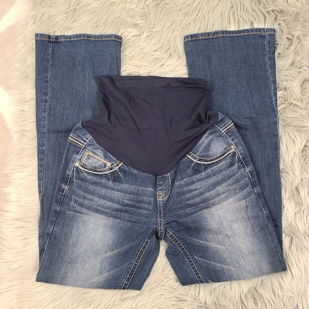 Indigo Blue Maternity Boot Cut Denim Jeans